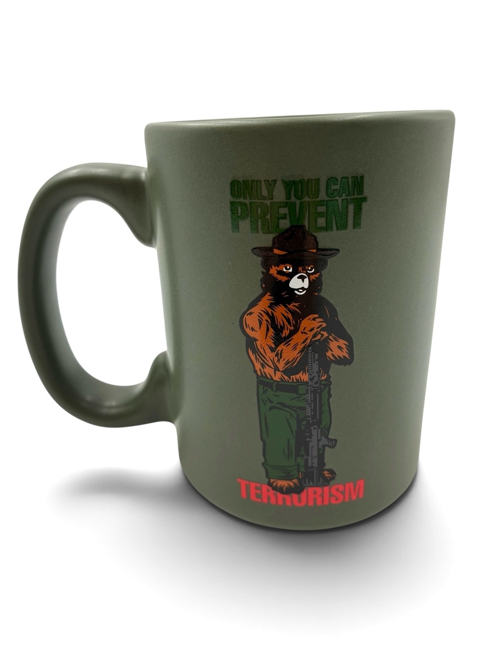 Black Rifle Coffee Company BRCC A.T.A. Bear Mug Military Green Novelty 14oz